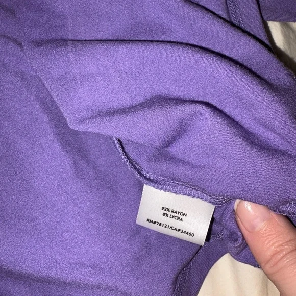 Eileen Fisher Purple Long Sleeve Top - Picture 5 of 5